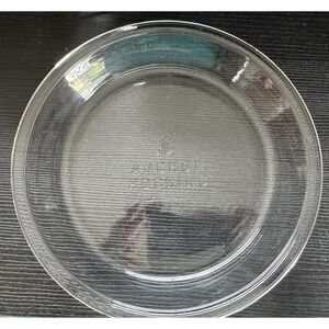 Anchor Hocking 9" Glass Pie Plate Dish Oven/Microwave Safe